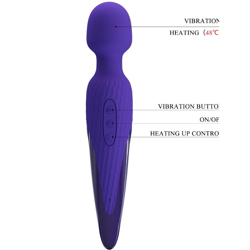 PRETTY LOVE - ANTONY YOUTH VIBRADOR WAND EFECTO CALOR VIOLETA - Imagen 4