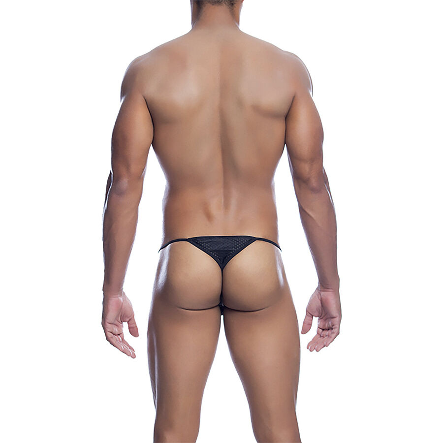 MOB - V-STRING DE MICROFIBRA NEGRA TALLA S/M - Imagen 2