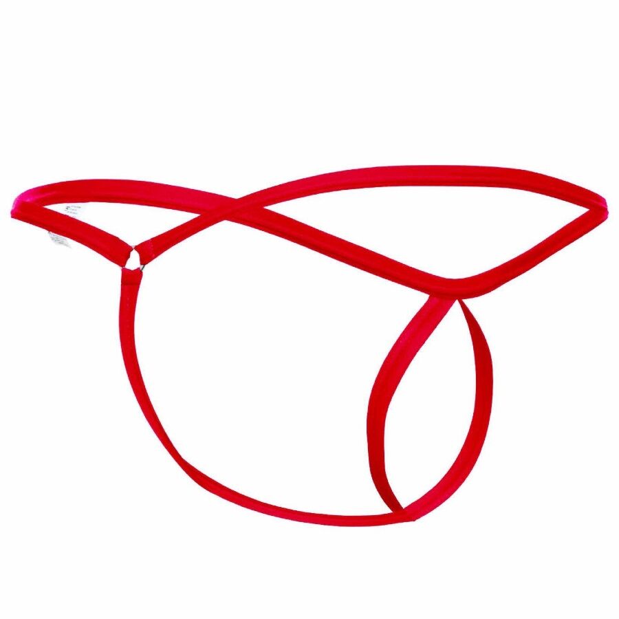 MOB - TANGA ROJO CON FORMA DE LAGRIMA TALLA S/M - Imagen 3