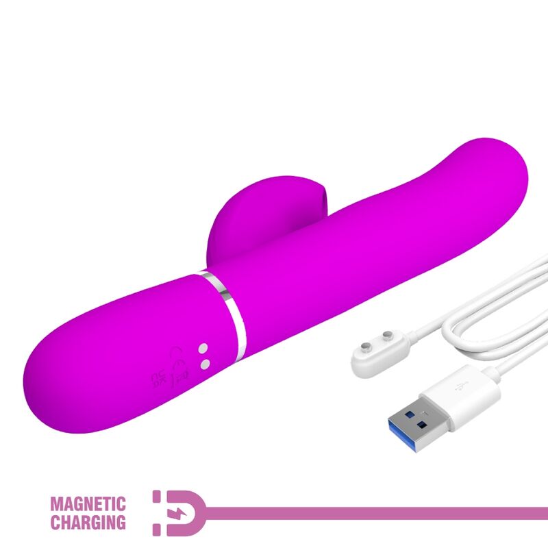 PRETTY LOVE - PERLITA VIBRADOR PUNTO G 3 EN 1 MULTIFUNCIÓN VIOETA - Imagen 10