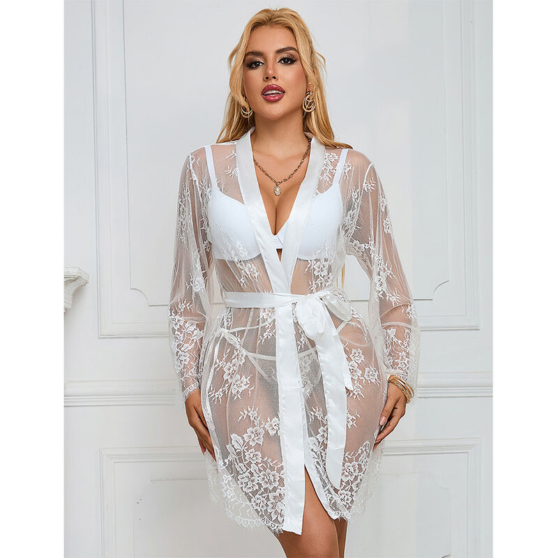 SUBBLIME - 954369 CAMISÓN DE MANGA LARGA CON DISEÑO FLORAL BLANCO S/M - Imagen 7