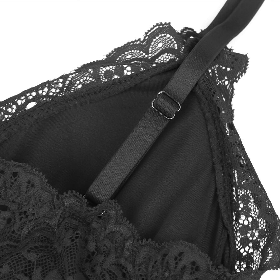 SUBBLIME - TEDDY DETALLE ENCAJE FLORAL NEGRO S/M - Imagen 16