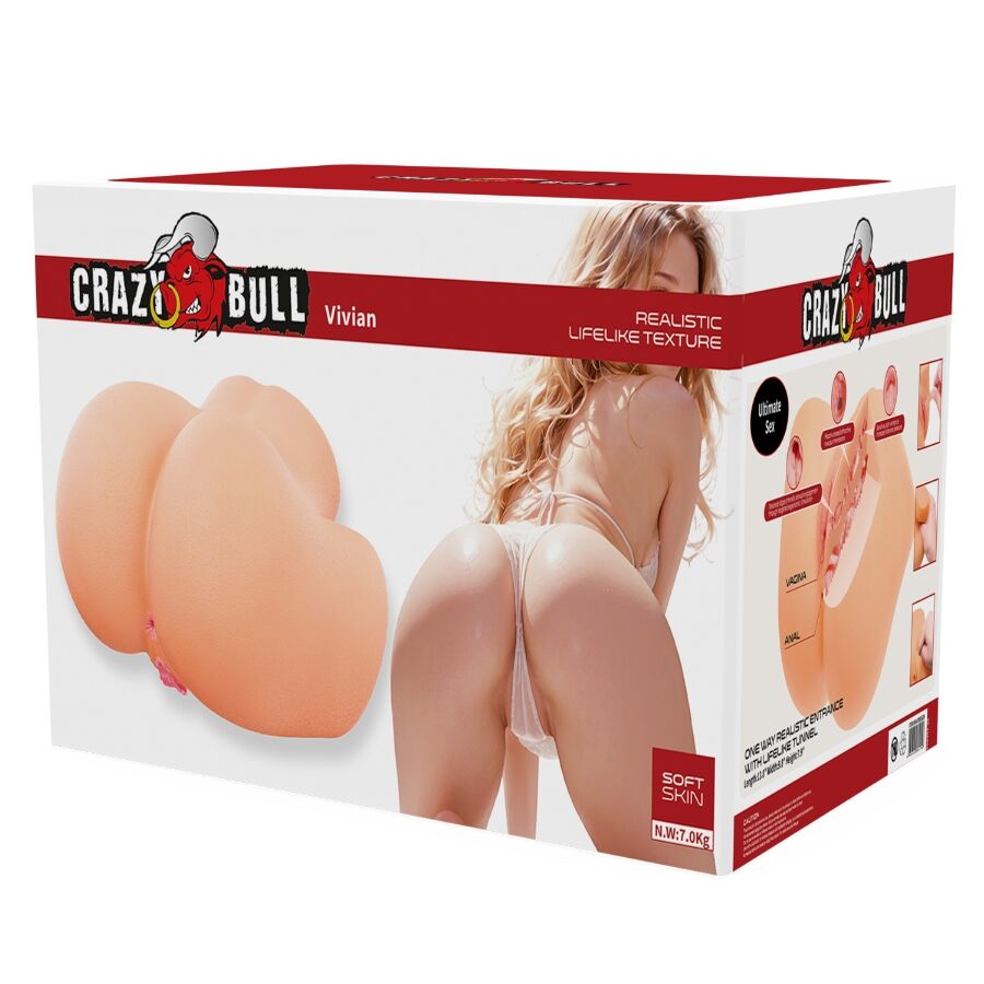 CRAZY BULL - VIVIAN TRASERO FEMENINO REALISTA VAGINA Y ANAL 7 KG - Imagen 6