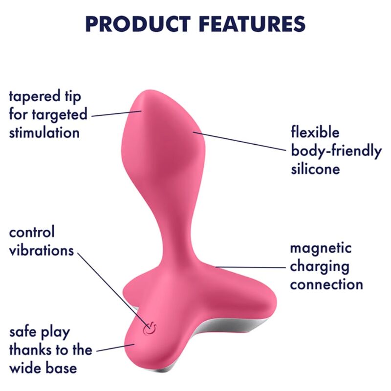 SATISFYER - GAME CHANGER PLUG VIBRADOR ROSA - Imagen 4