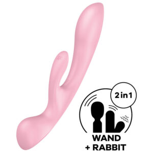 SATISFYER TRIPLE OH VIBRADOR HÍBRIDO - ROJO