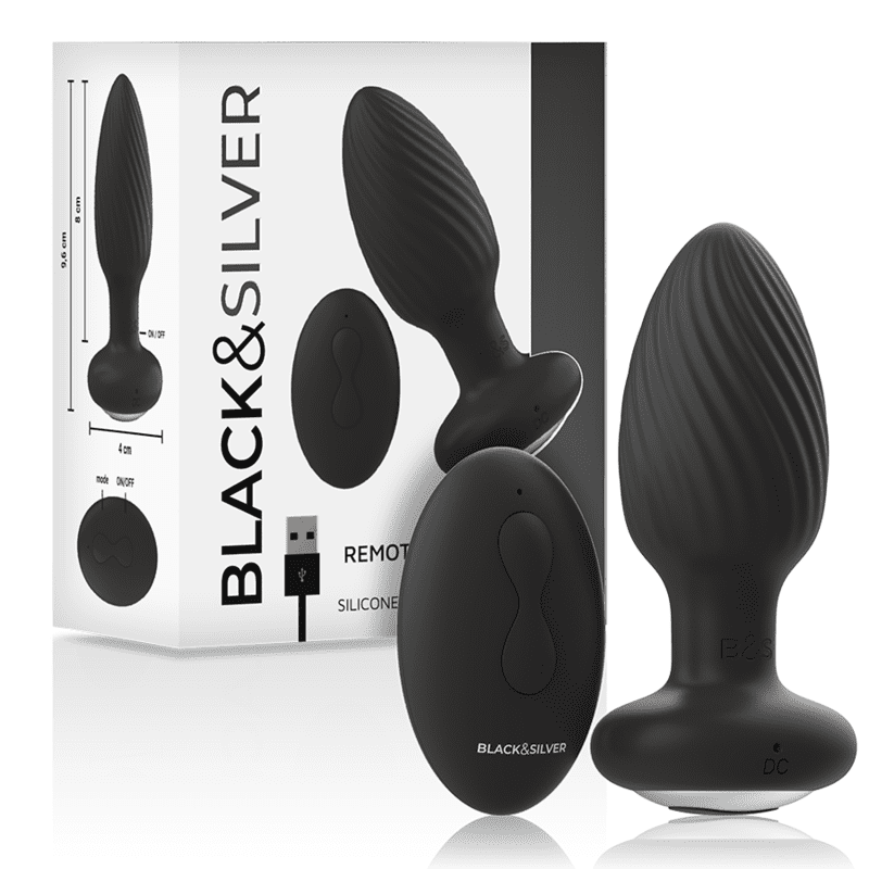 BLACKSILVER - WELLS PLUG ROTADOR ANAL SILICONA CONTROL REMOTO