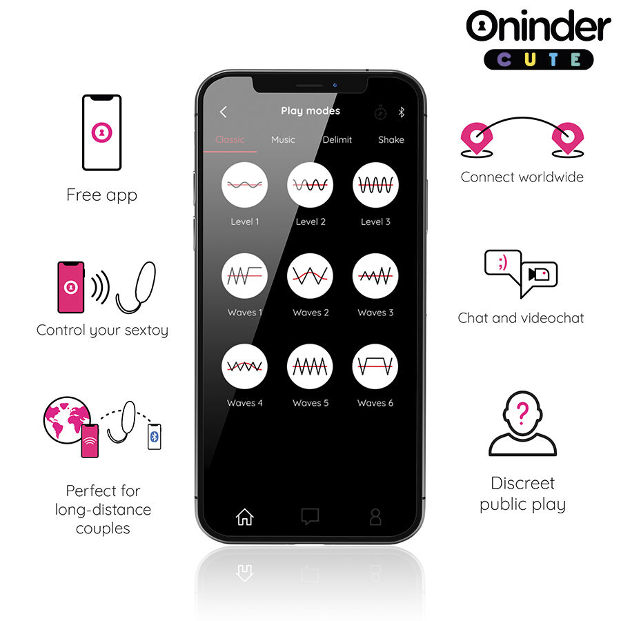 ONINDER CUTE - LOVE PLEASURE HUEVO VIBRO-WAVE TAPPING SILICONA - APP MUNDIAL GRATUITA - Imagen 5