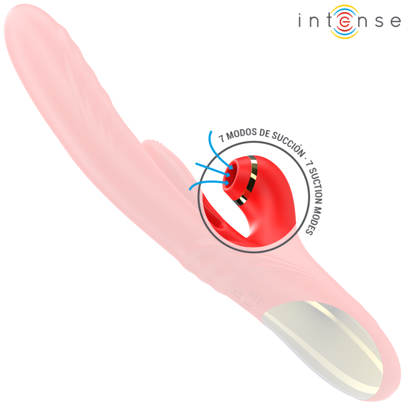 INTENSE - KAROL VIBRADOR MULTIFUNCIÓN EMPUJE ESTIMULACIÓN ONDAS ESTIMULADORAS ROJO - Imagen 3