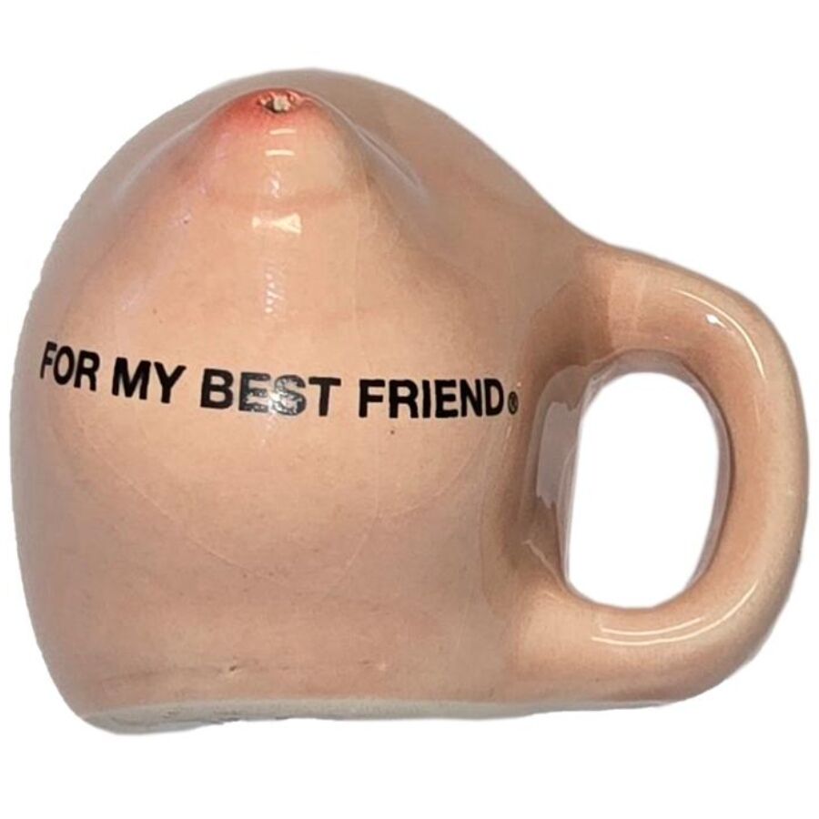 DIABLO PICANTE  VASO DE CHUPITO IMANTADO CON PECHOS “FOR MY BEST FRIEND”