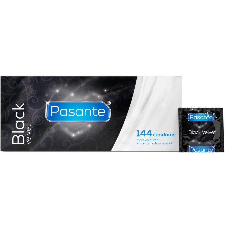 PASANTE - BLACK VELVET PRESERVATIVOS CAJA 144 UNIDADES - Imagen 2