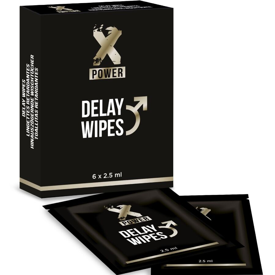 XPOWER DELAY WIPES TOALLITAS RETARDANTES 6 UNIDADES