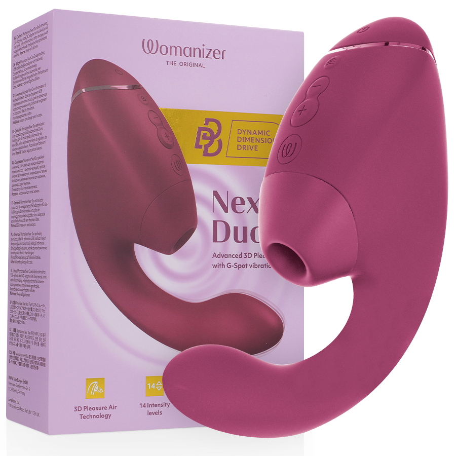 WOMANIZER - DUO NEXT ESTIMULADOR VIBRADOR DUAL CLÍTORIS PUNTOG ROSA