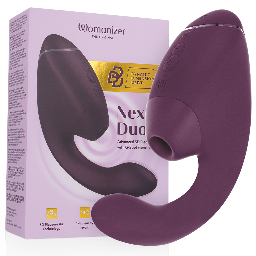 WOMANIZER - DUO NEXT ESTIMULADOR VIBRADOR DUAL CLÍTORIS PUNTOG MORADO