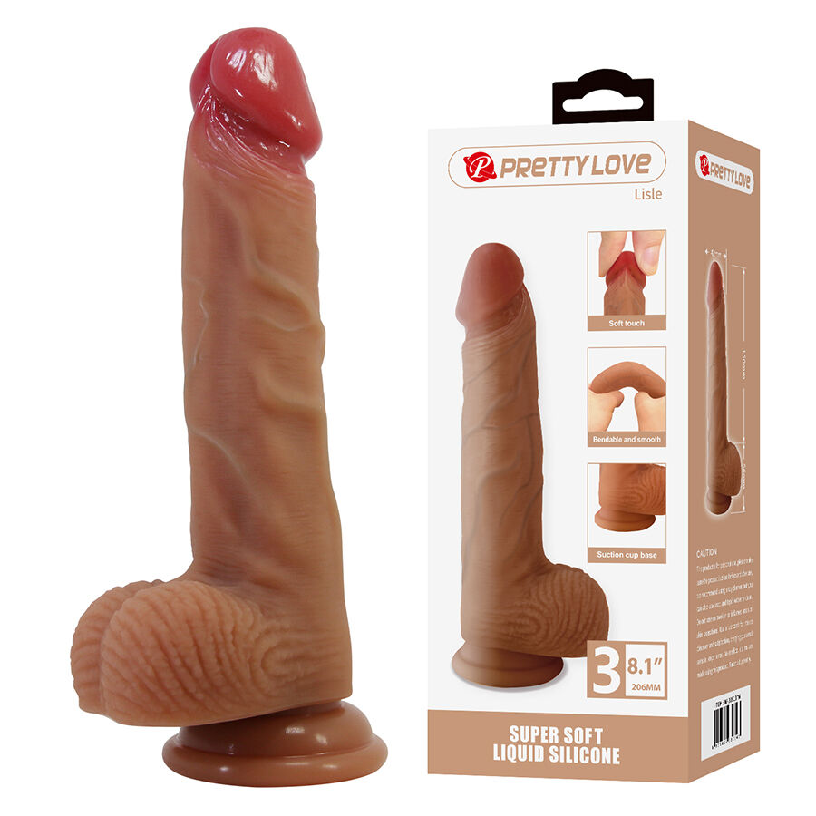 PRETTY LOVE - LISLE DILDO REALÍSTICO CON VENTOSA 20.6 CM -Ø- 4.2 CM