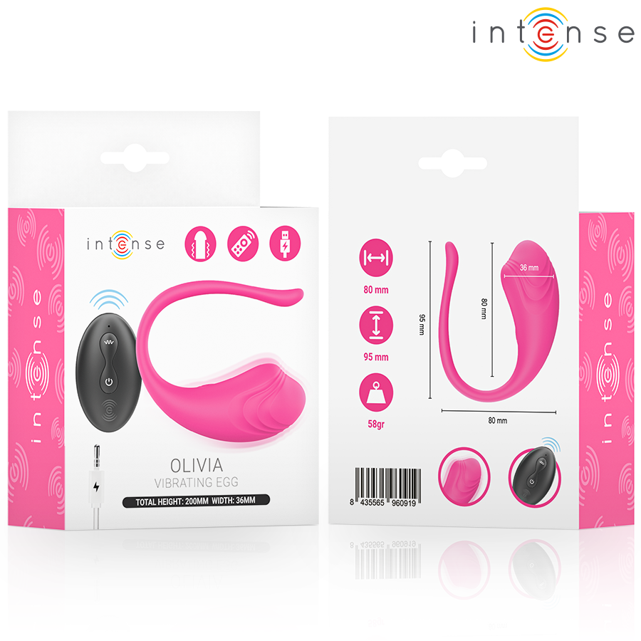INTENSE - OLIVIA HUEVO VIBRADOR ROSA CONTROL REMOTO - Imagen 3