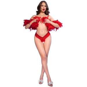 CHILIROSE - CR 4885 TANGA CON ENTREPIERNA ABIERTA ROJO S