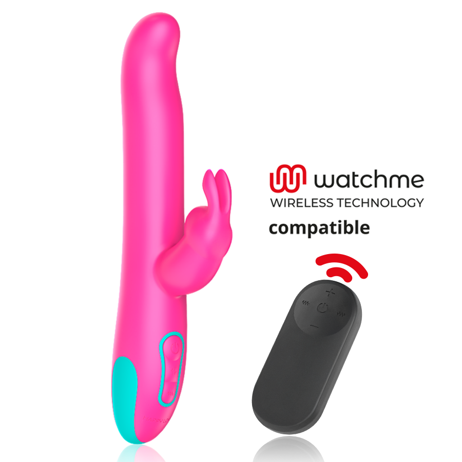 HAPPY LOKY - PLUTO RABBIT VIBRATOR  ROTATOR COMPATIBLE CON WATCHME WIRELESS TECHNOLOGY