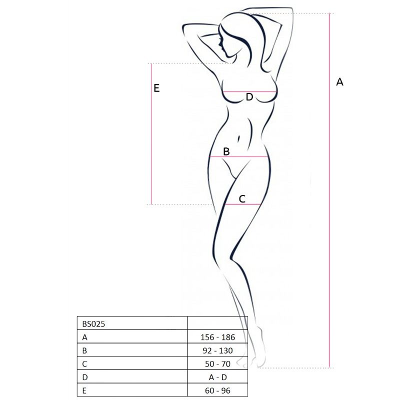 PASSION - WOMAN BS025 BODYSTOCKING ESTILO VESTIDO BLANCO TALLA UNICA - Imagen 2