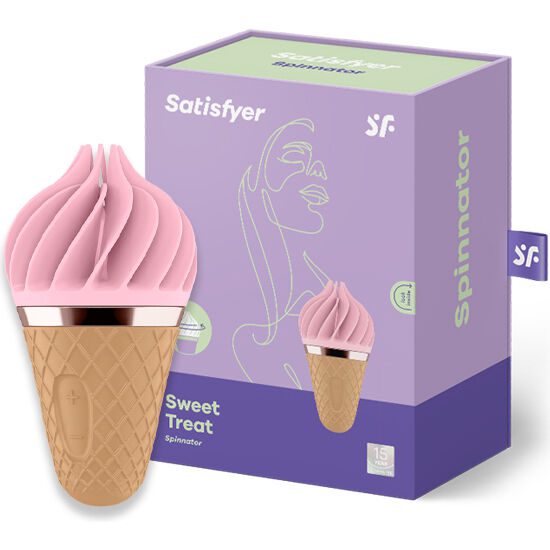 SATISFYER - SWEET TREAT SPINNATOR MARRON ROSA - Imagen 2